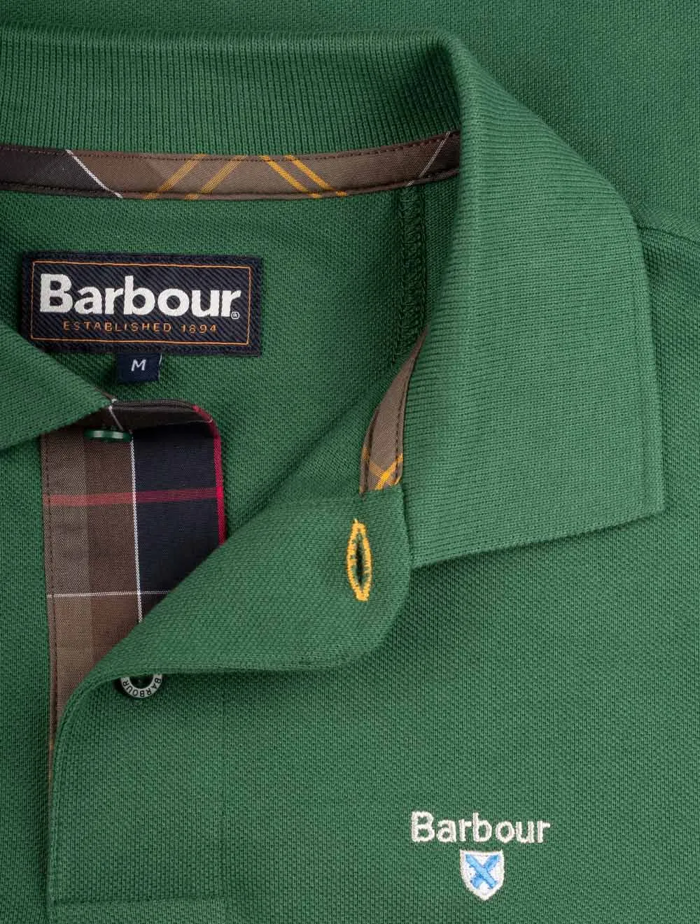 Tartan Cotton Polo Shirt Olive