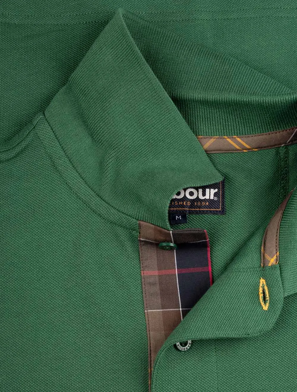 Tartan Cotton Polo Shirt Olive