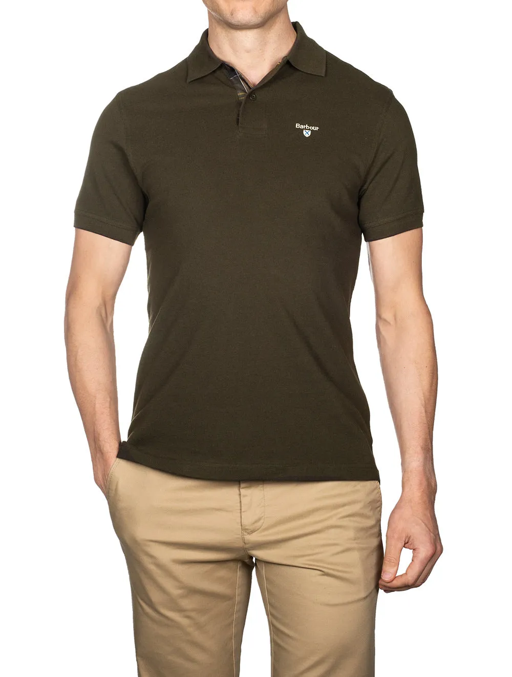 Tartan Pique Polo Forest Green