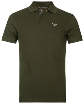 Tartan Pique Polo Forest Green