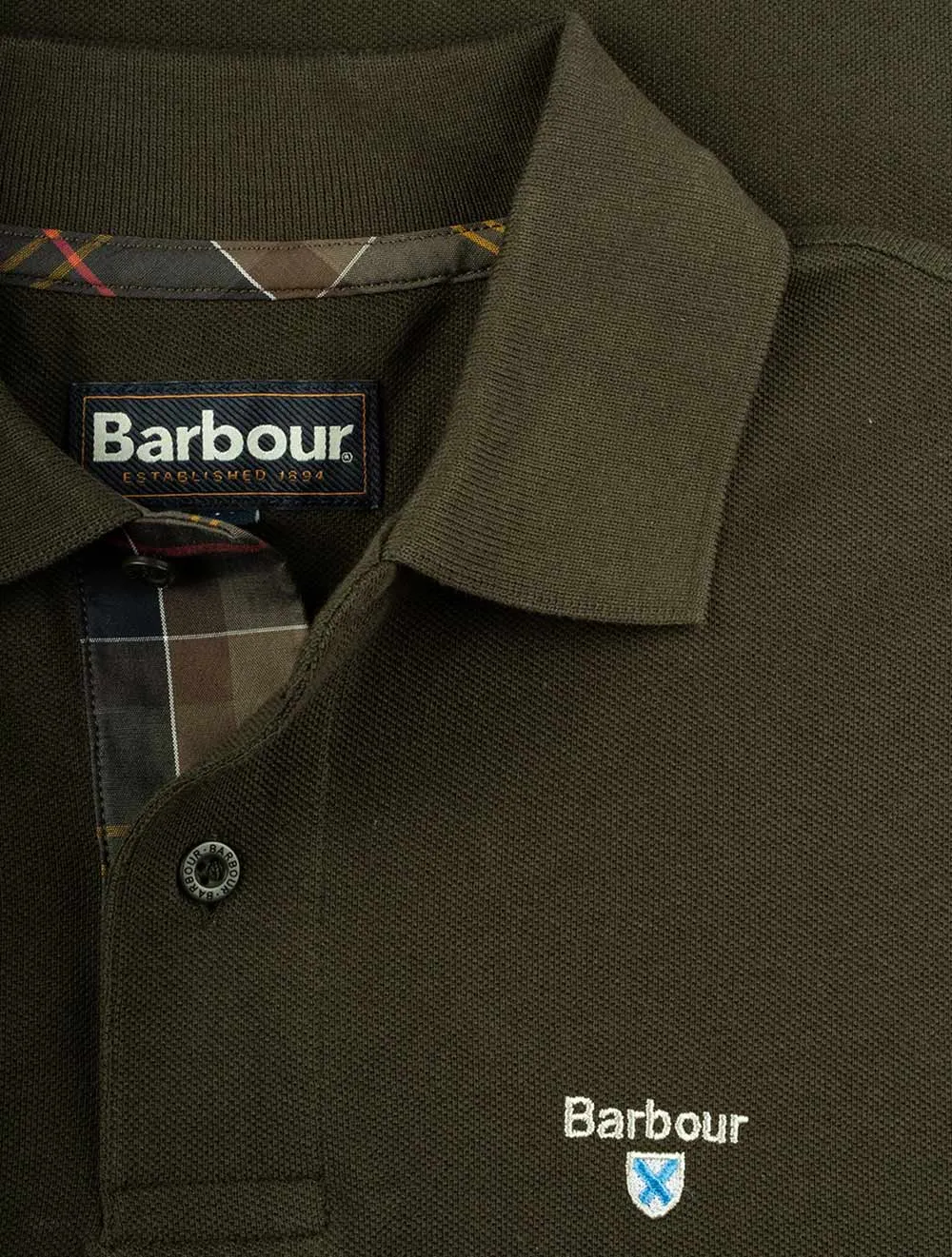 Tartan Pique Polo Forest Green