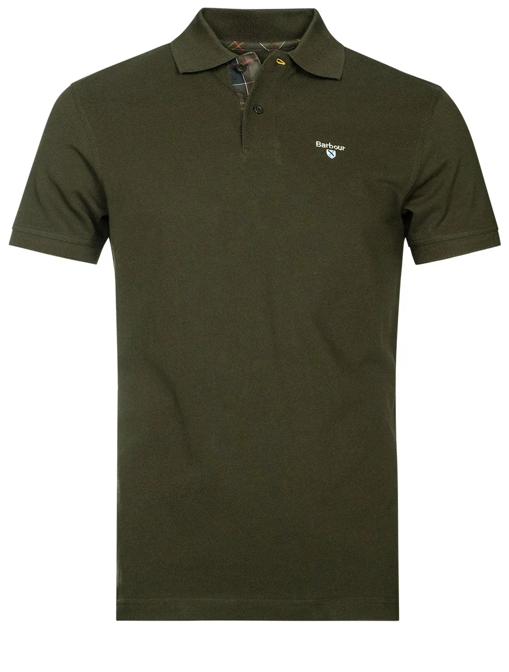 Tartan Pique Polo Forest Green