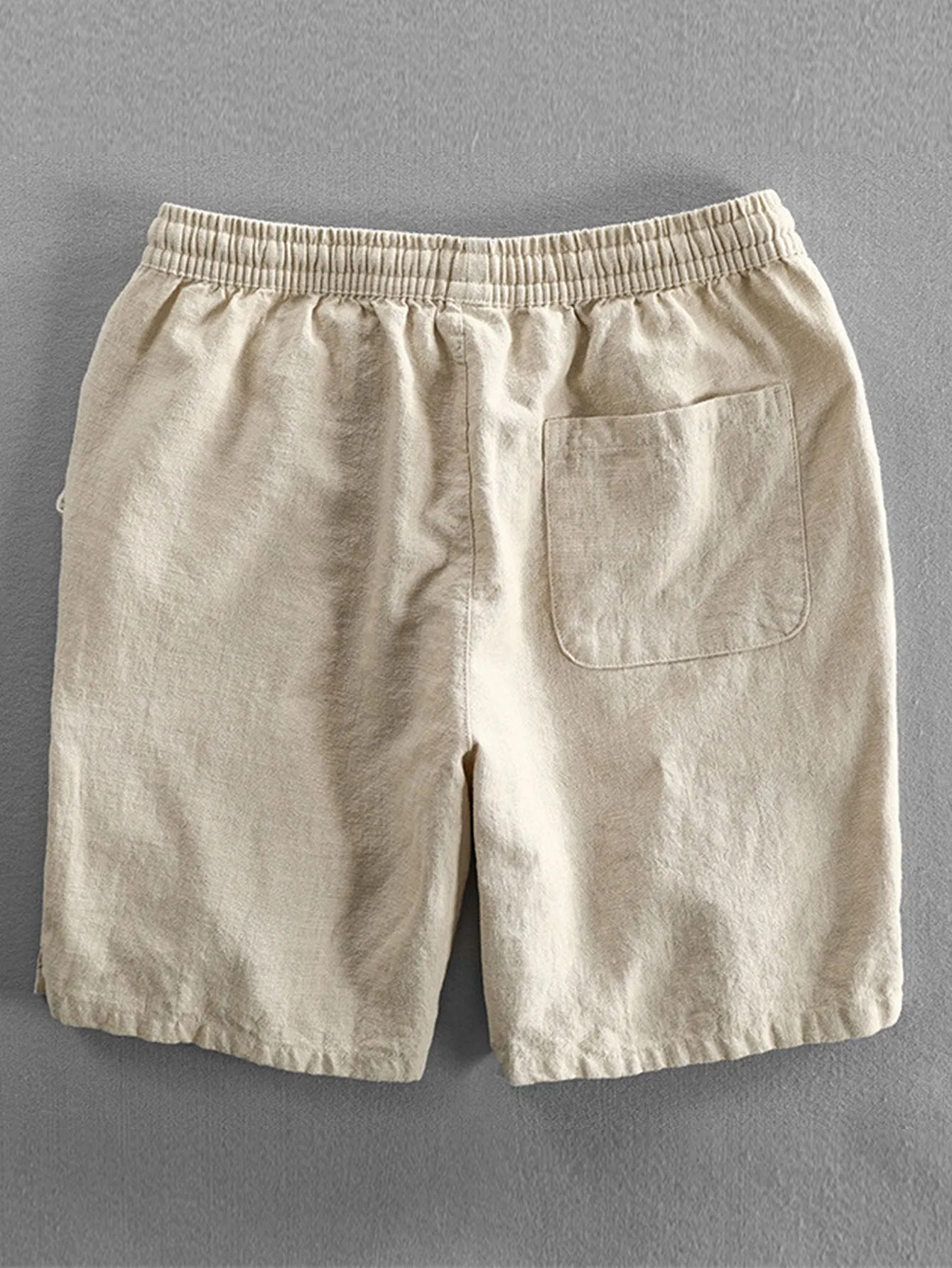 Texture Jacquard Cuban Shirt & Linen Cotton Blend Drawstring Shorts
