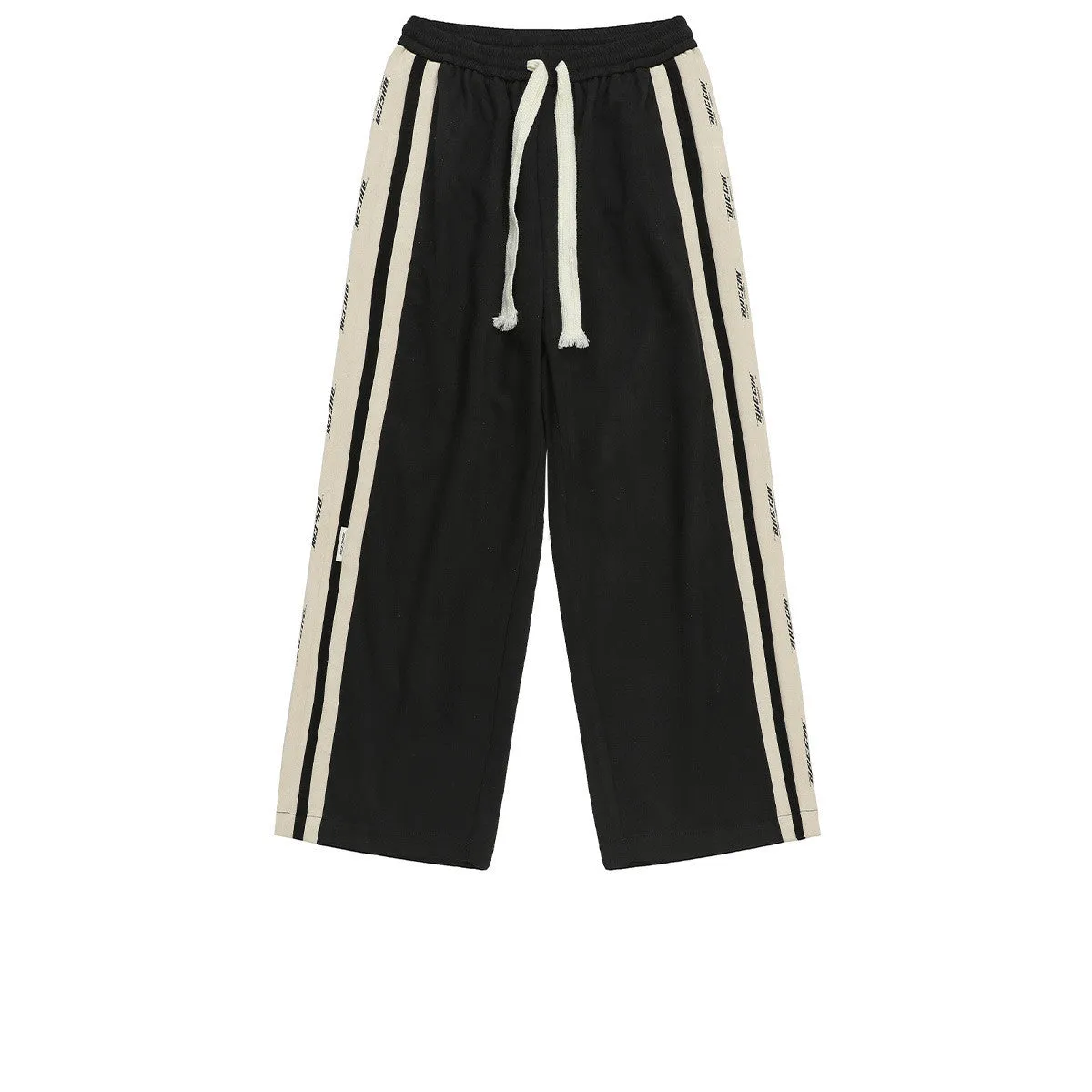 Trendy Men's Wide-Leg Letter Print Pants