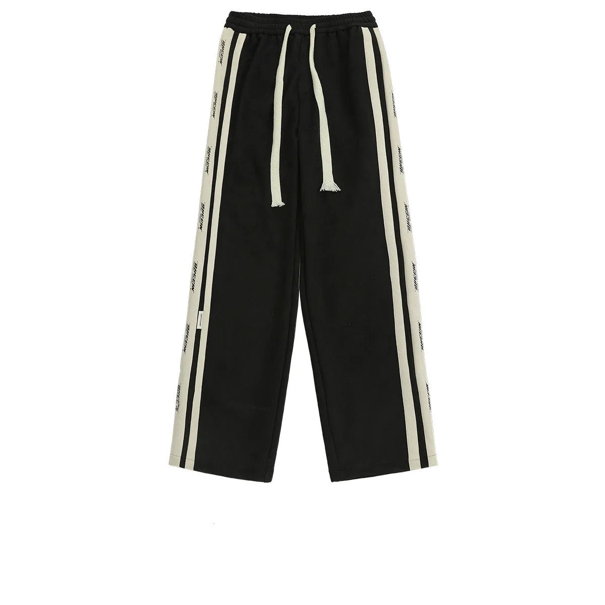 Trendy Men's Wide-Leg Letter Print Pants