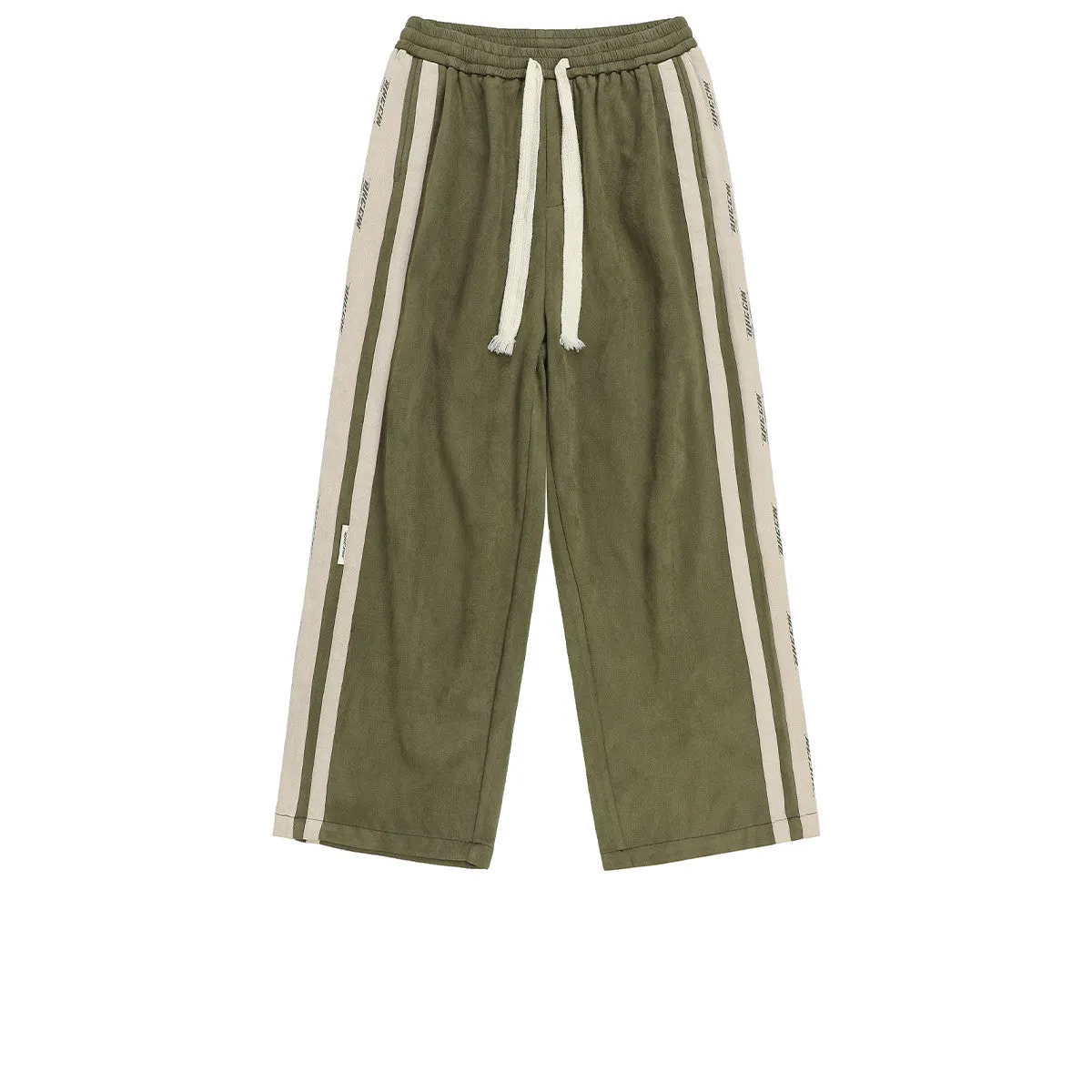Trendy Men's Wide-Leg Letter Print Pants