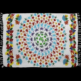 Turtle Rainbow Mandala Sarongs