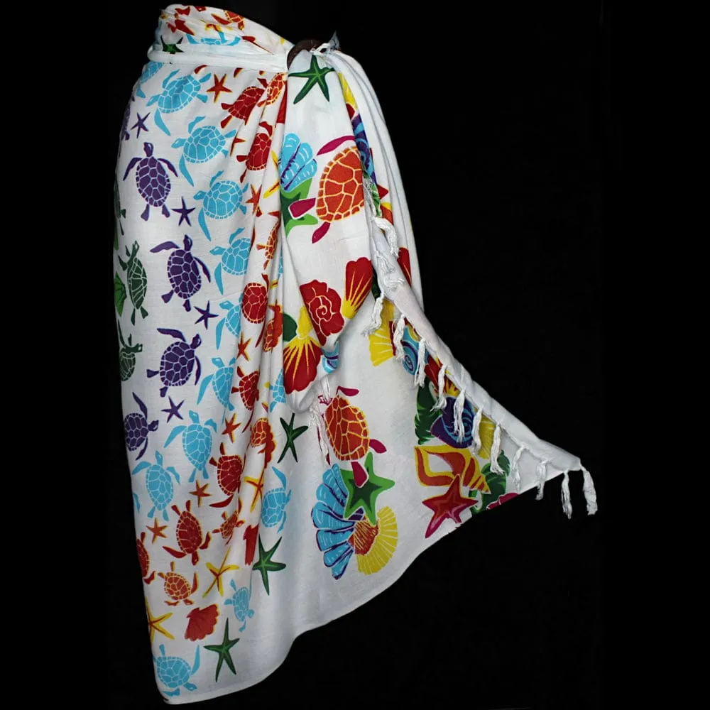 Turtle Rainbow Mandala Sarongs