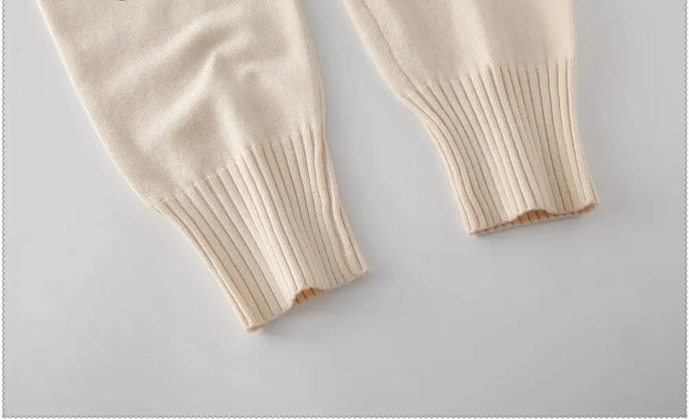 Turtleneck sweater matching trousers loungewear set