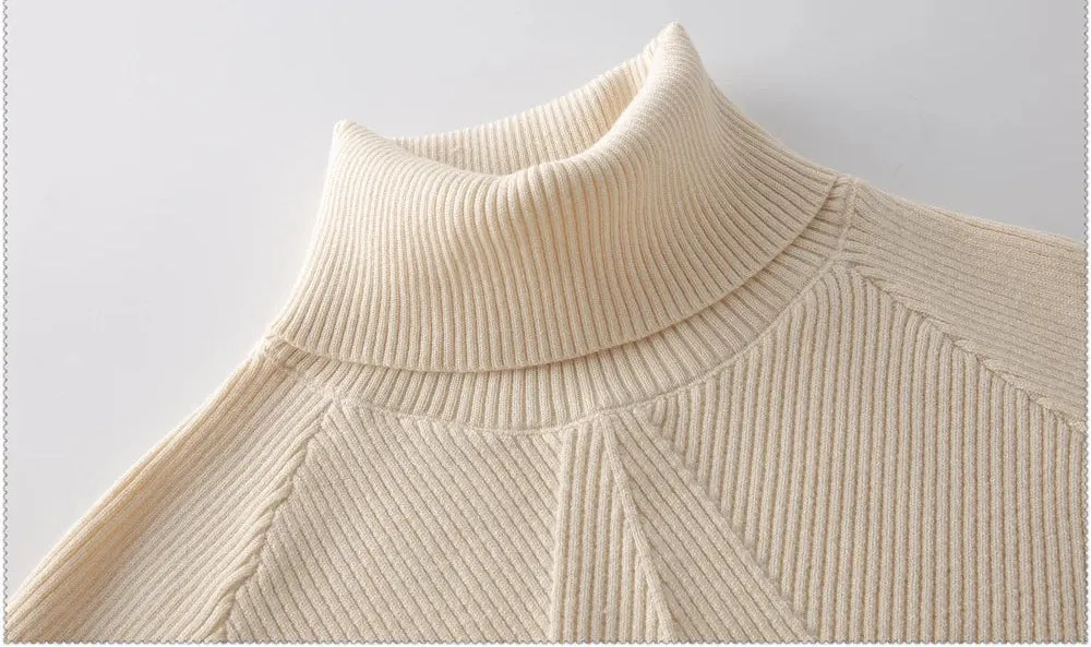 Turtleneck sweater matching trousers loungewear set