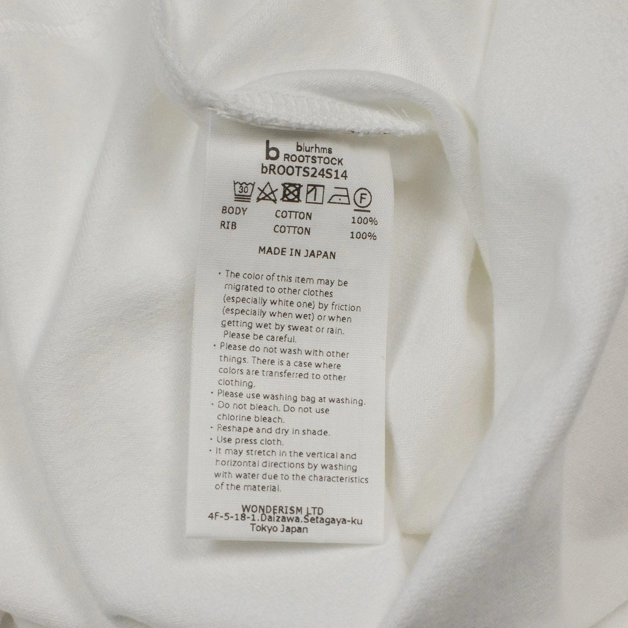 U-neck tank in off-white cotton jersey