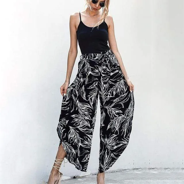 WIDE LEG HIGH WAIST PANTS