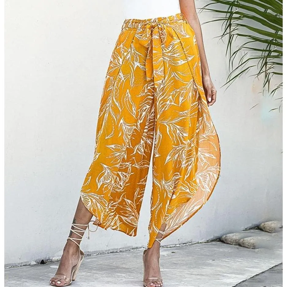 WIDE LEG HIGH WAIST PANTS