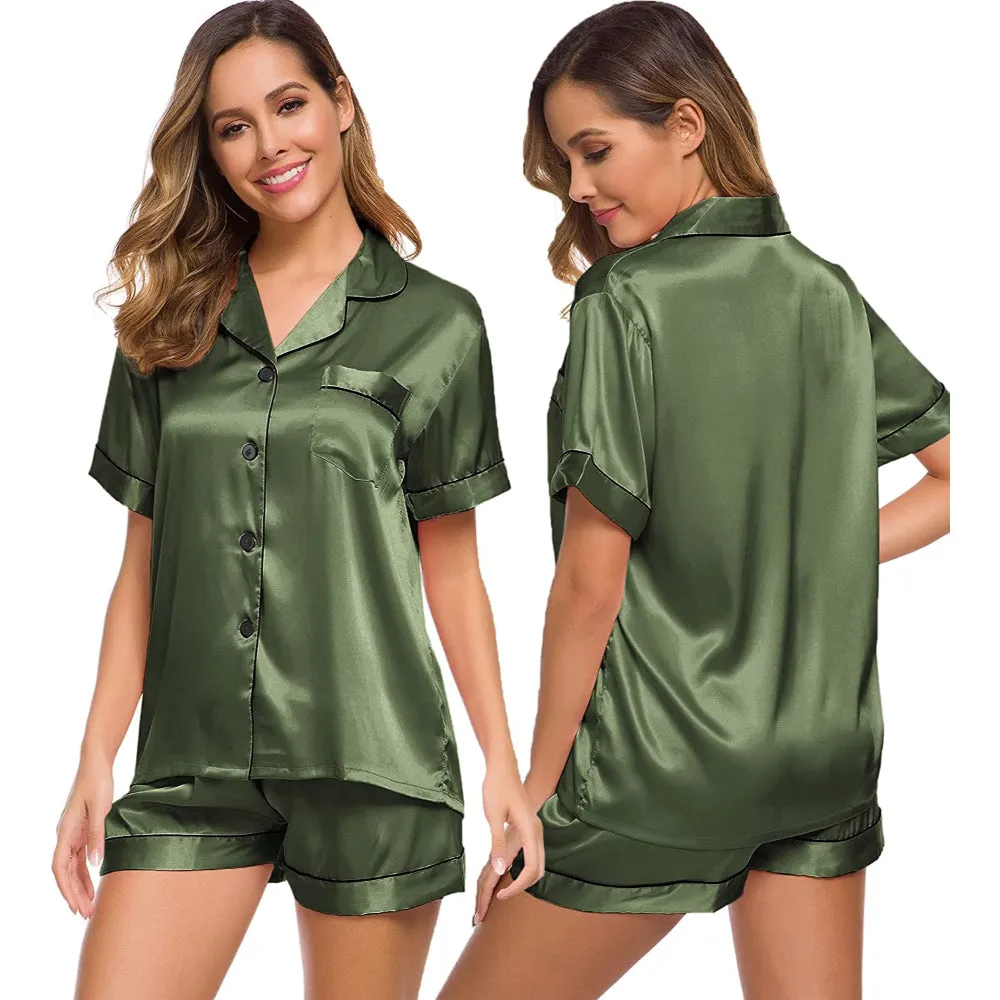Women Lounge Button-Down Sleepwear Sets