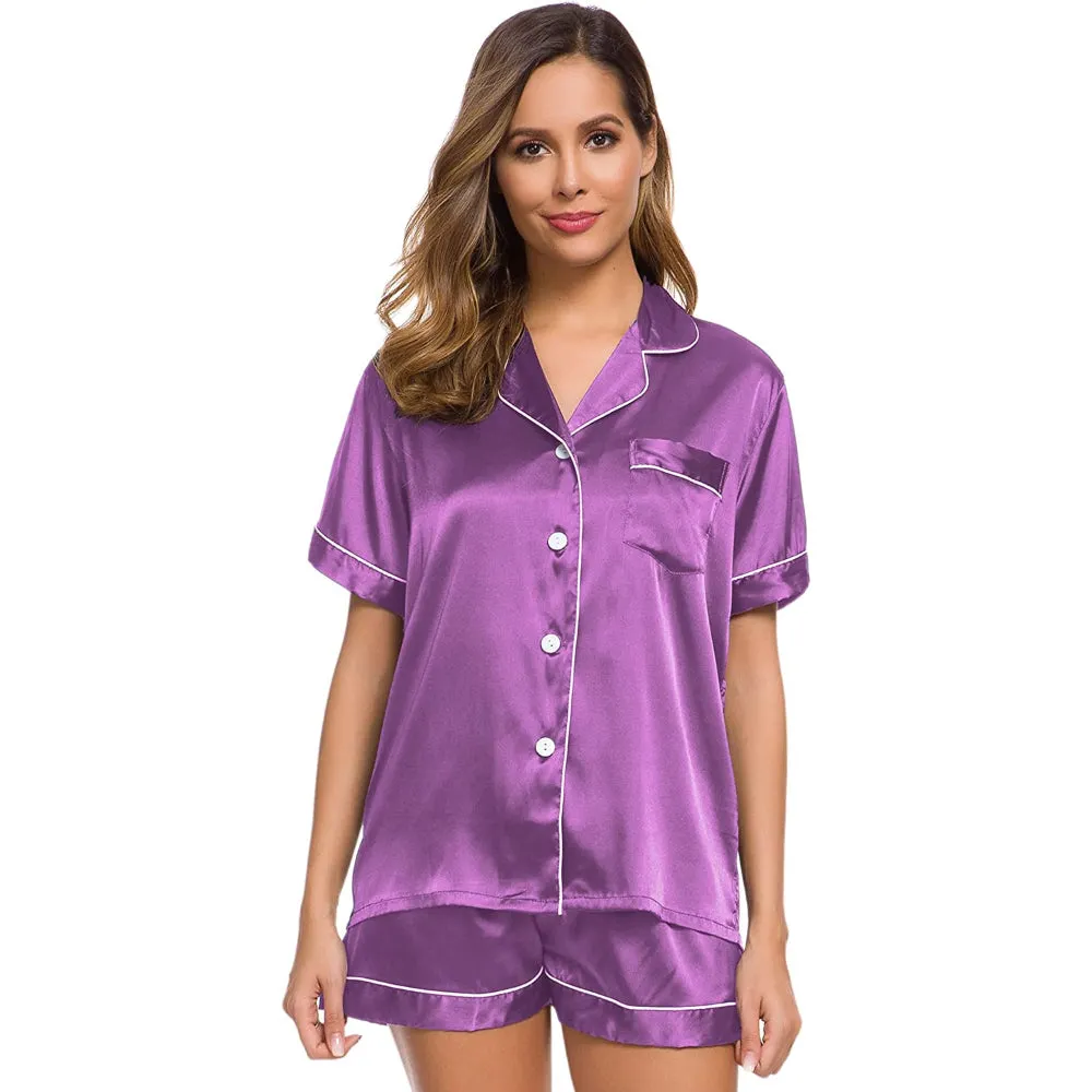 Women Lounge Button-Down Sleepwear Sets