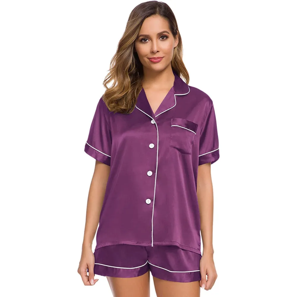 Women Lounge Button-Down Sleepwear Sets