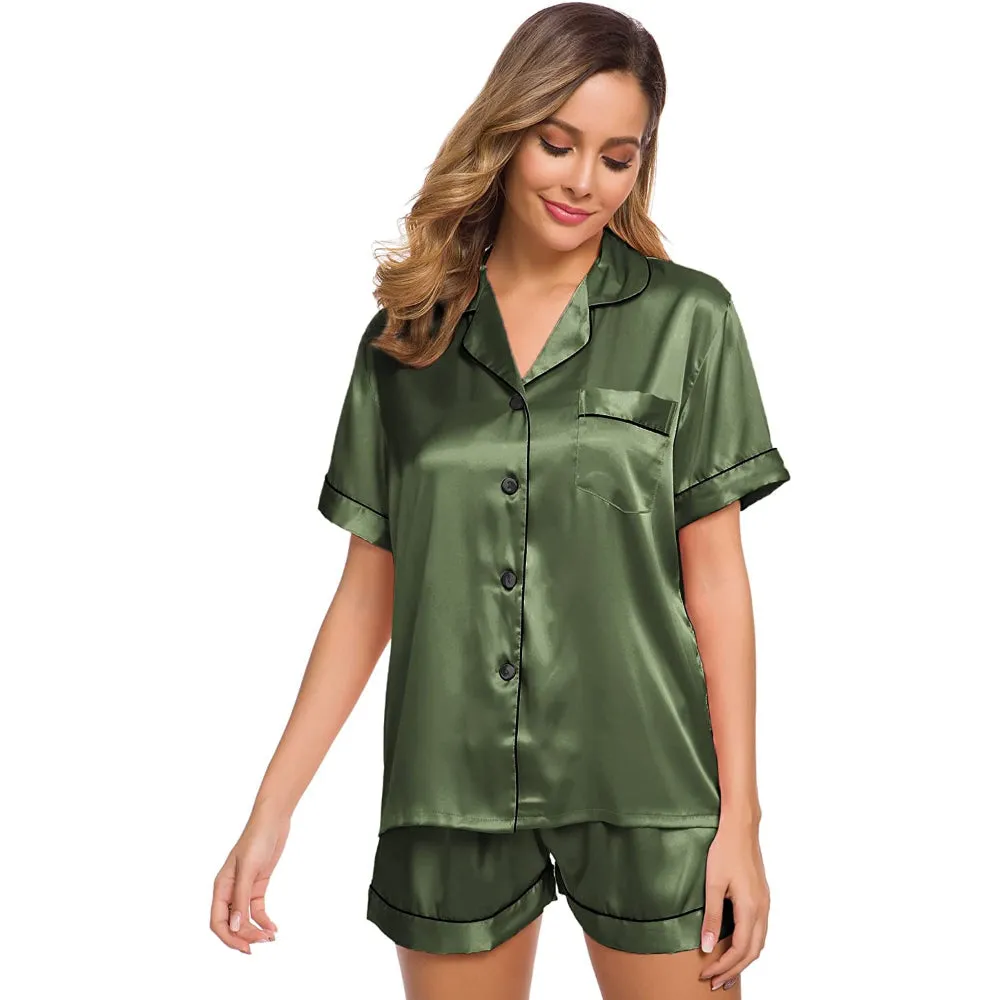 Women Lounge Button-Down Sleepwear Sets