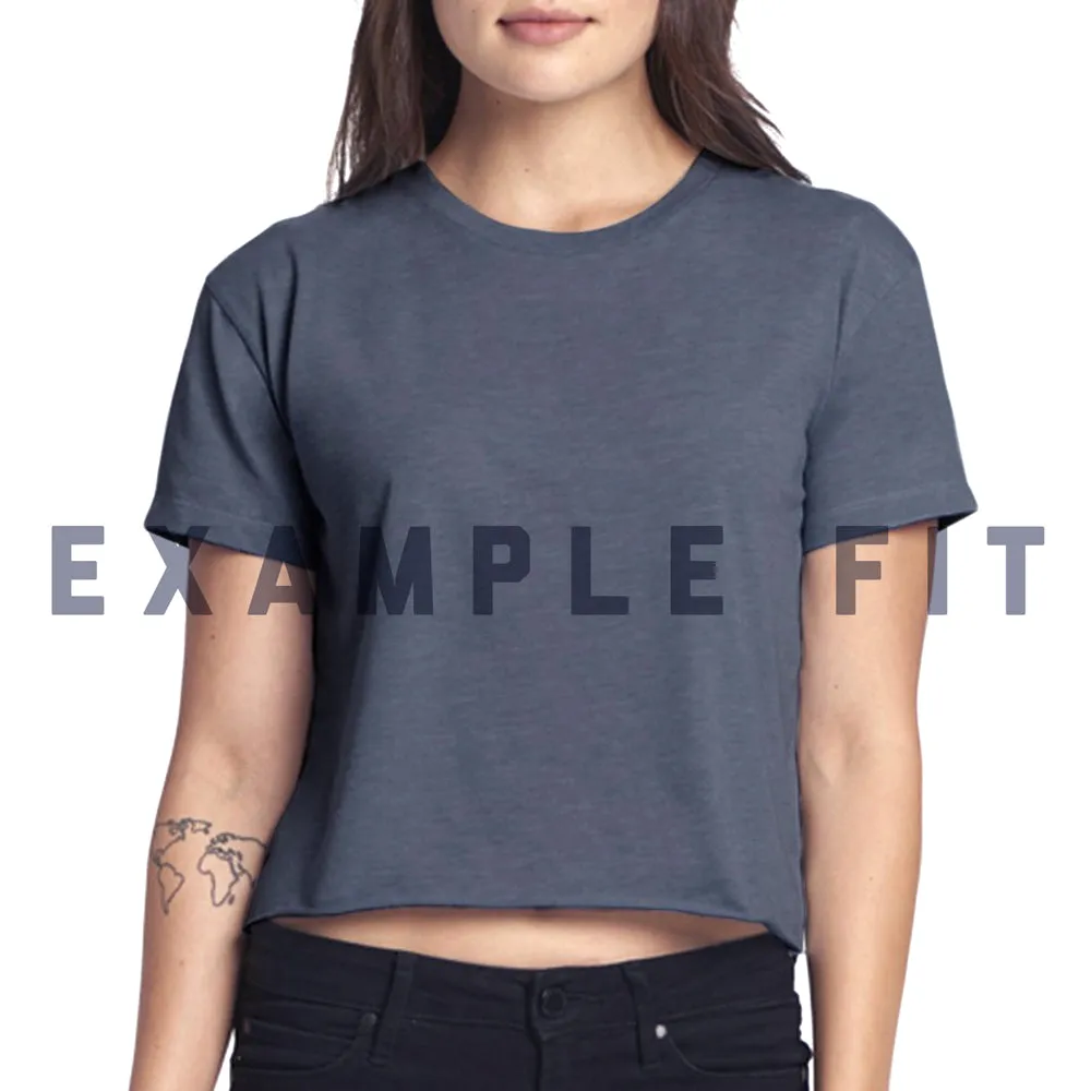 WOMEN'S - Football Lines | Vintage Denim Raw Edge Crop