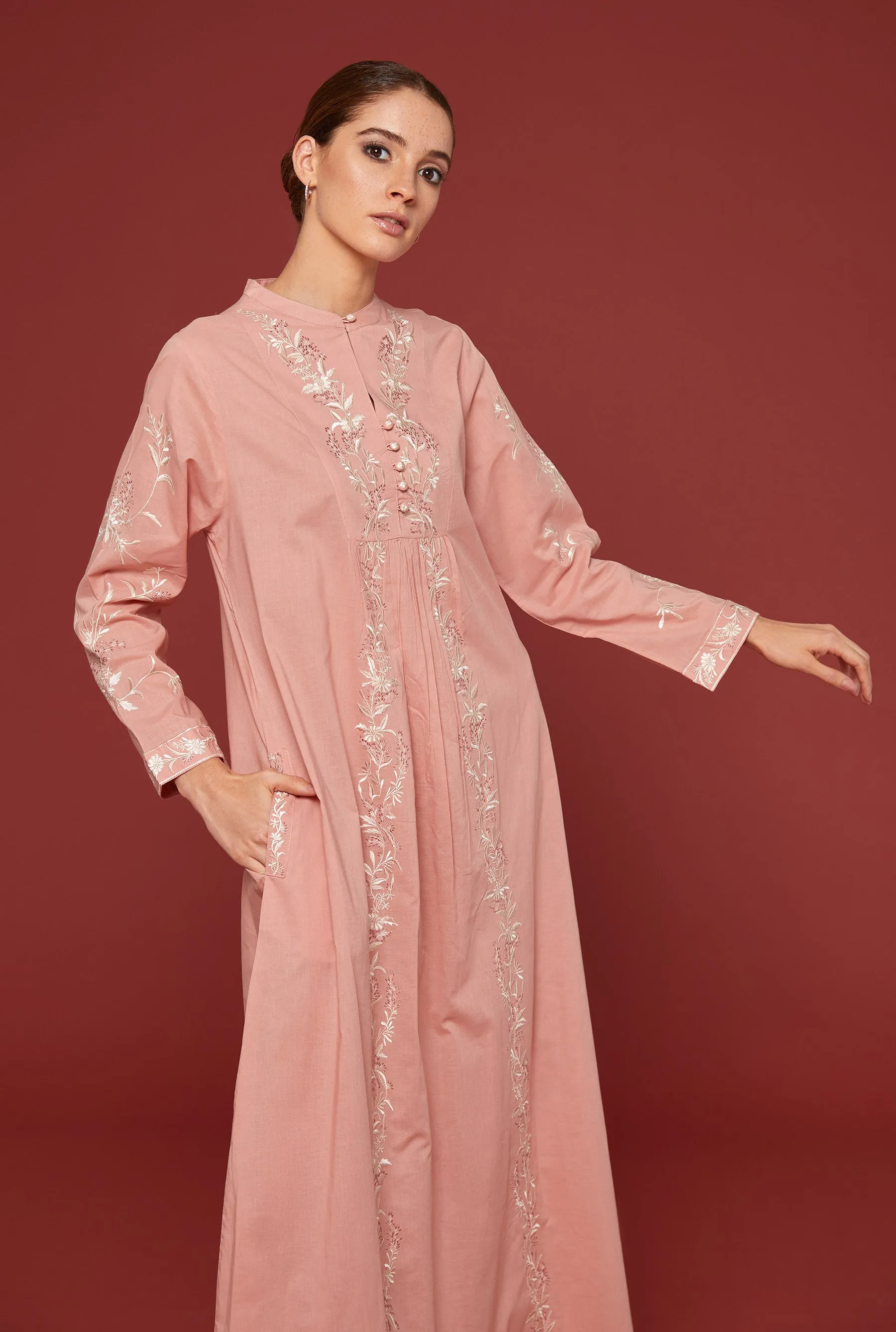 Yasemin Bahcesi Muted Clay Kaftan