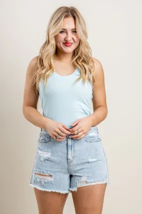 Z Supply Sirena ribbed tank iced turquoise