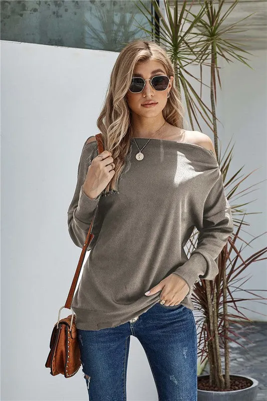 Zipped One Shoulder Top | Bella Chic